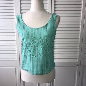 Andria Lie Collection Aqua Nylon Blend Tank Top